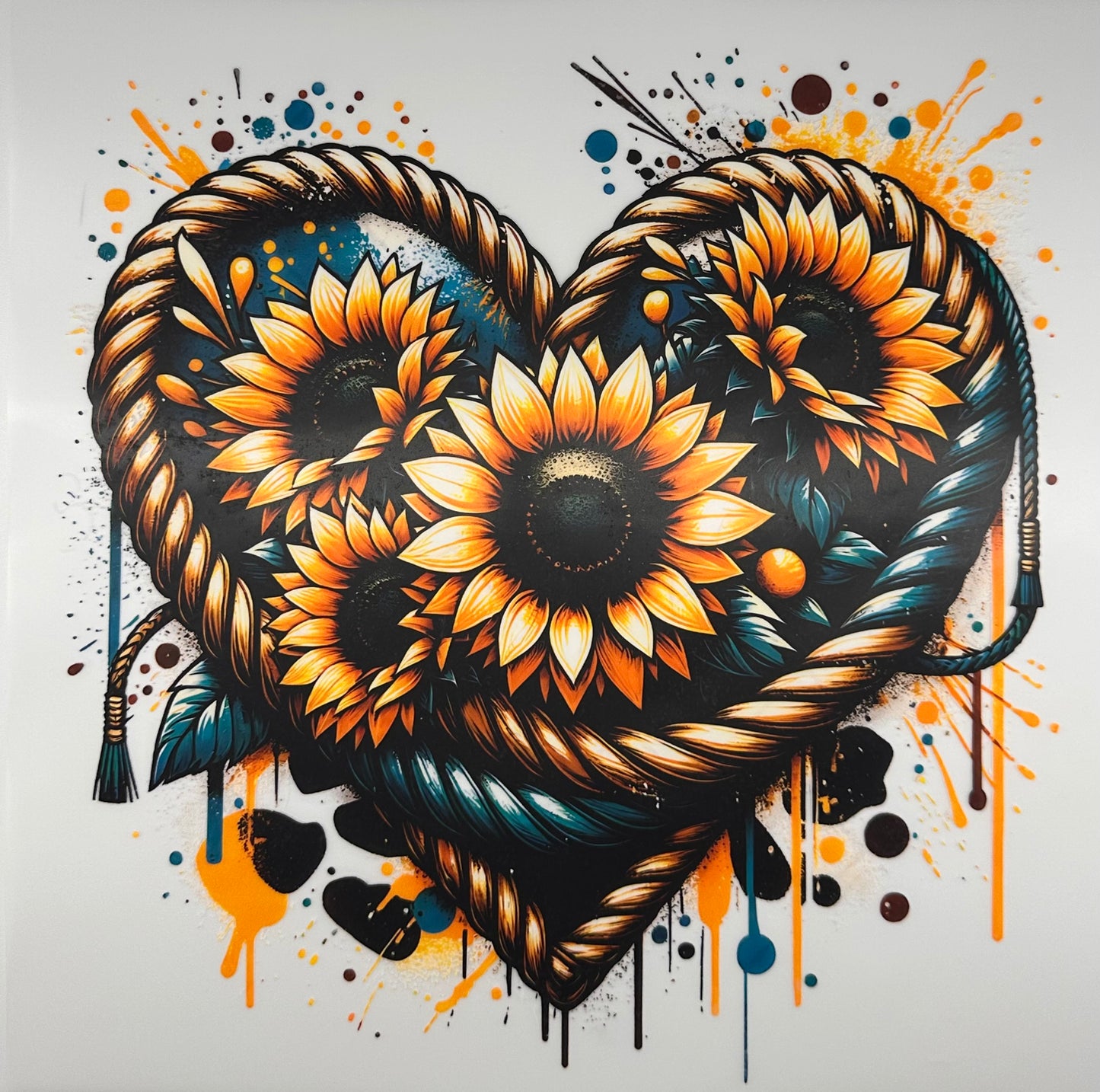 Sunflower Rope Heart