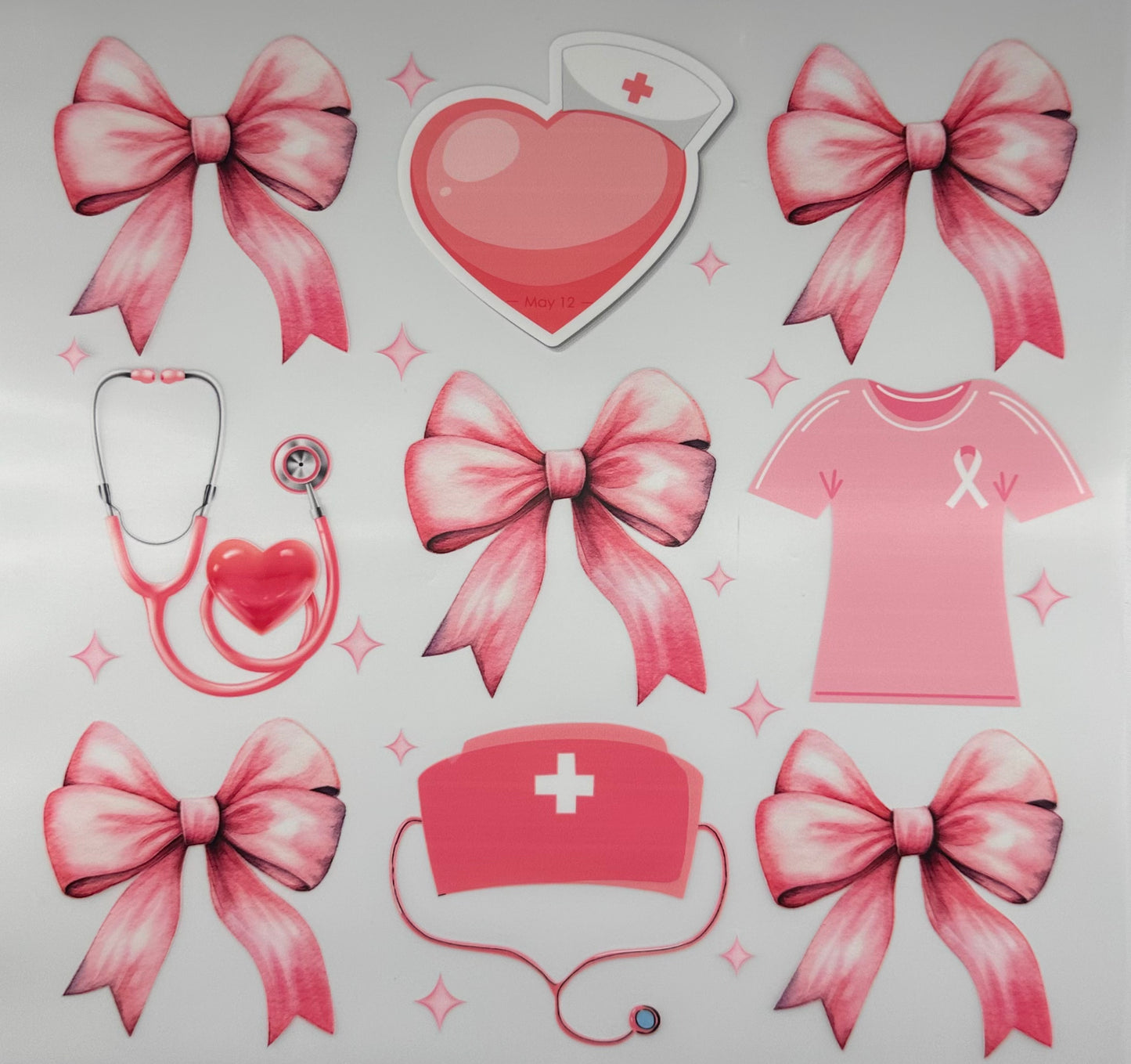 Breast Cancer Nurse w/ bows