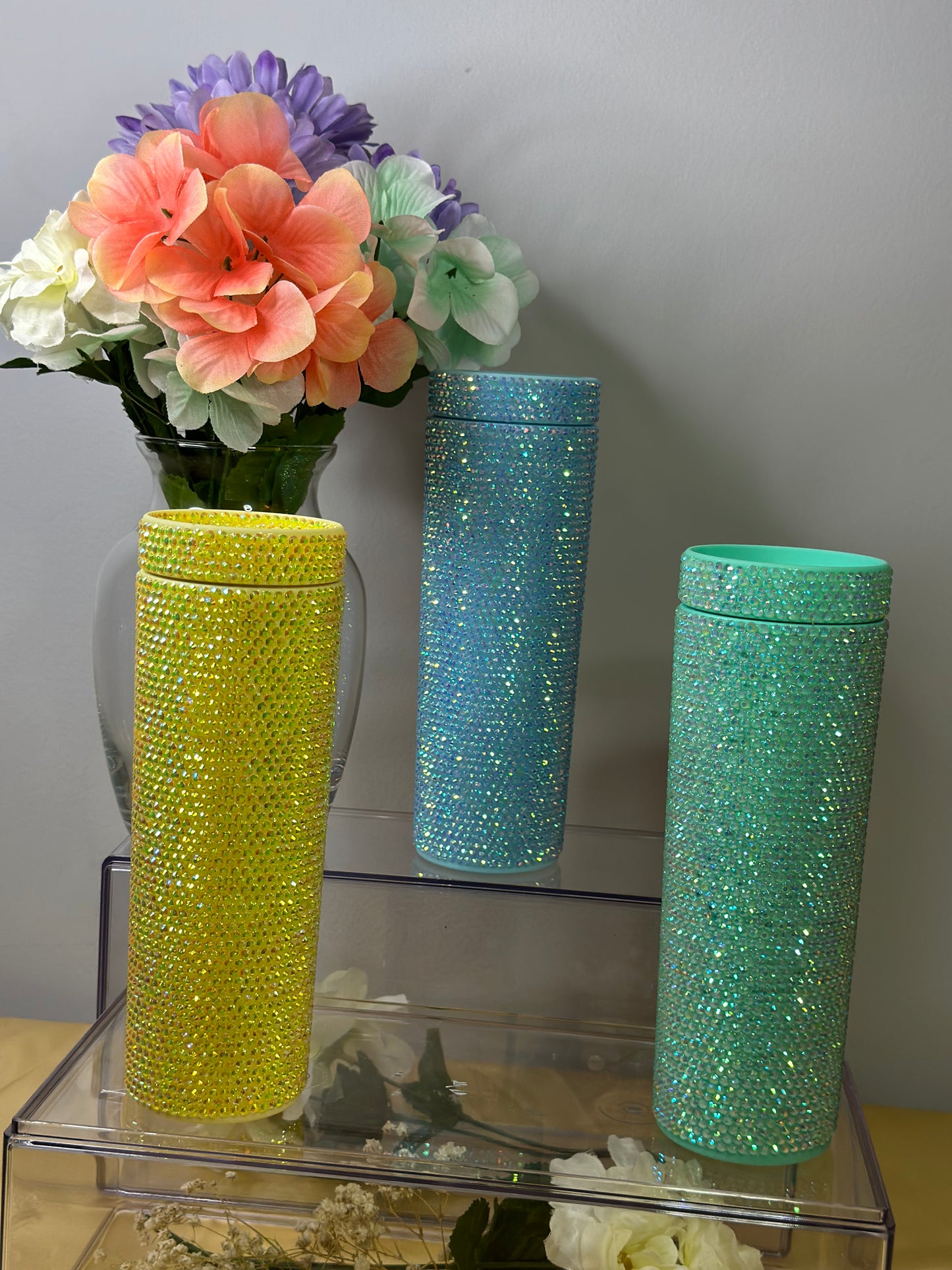 Double Insulated Rhinestone tumbler 16oz.