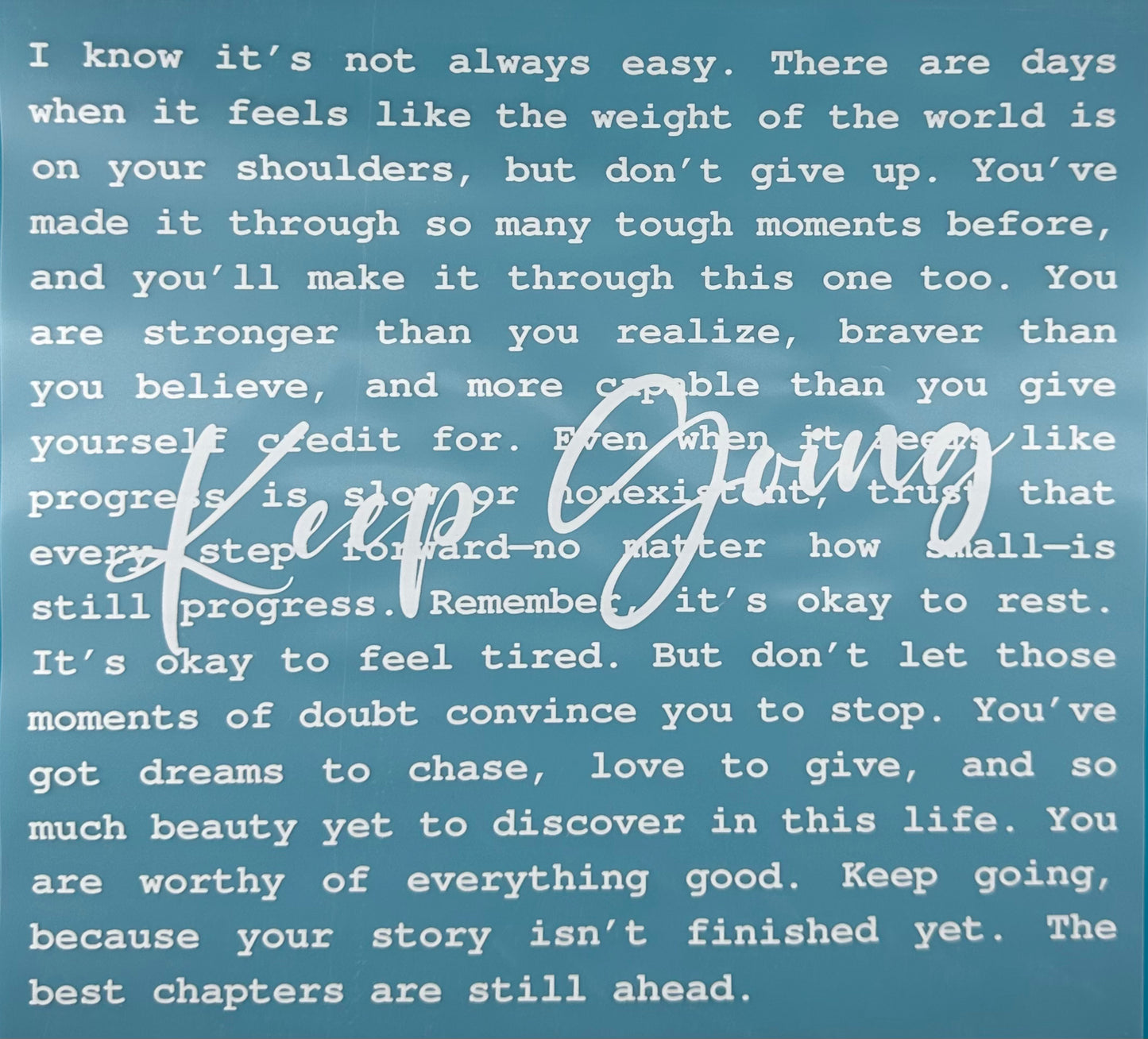 Keep Going