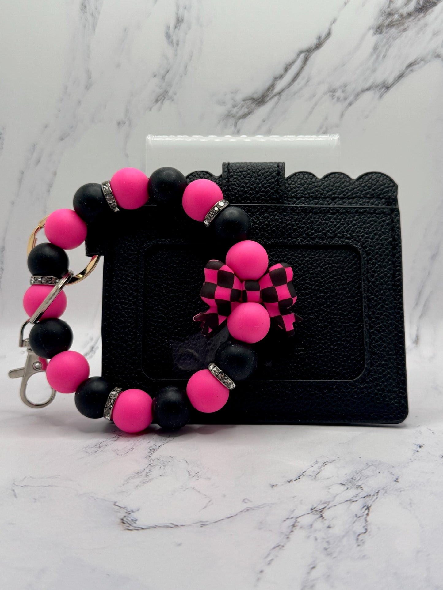 Pink Checkered Bow