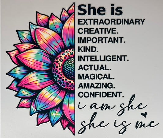 She is...