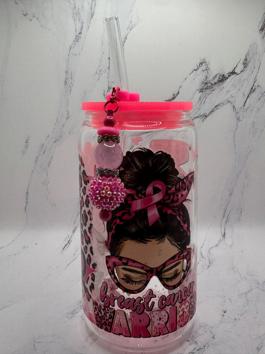 Breast Cancer Bun w/ cup Charm