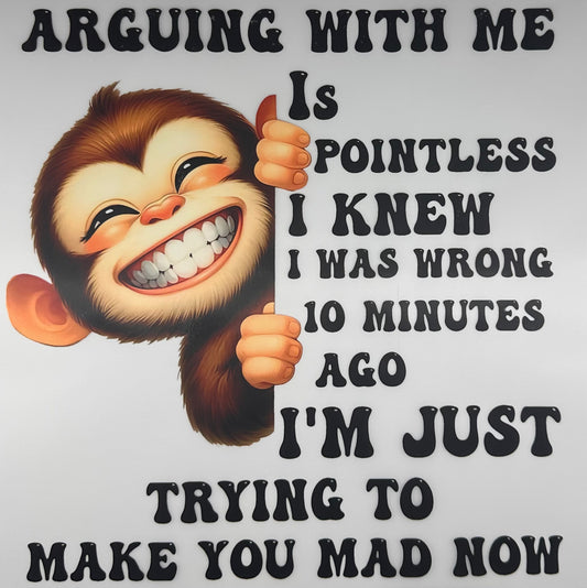 Arguing with me