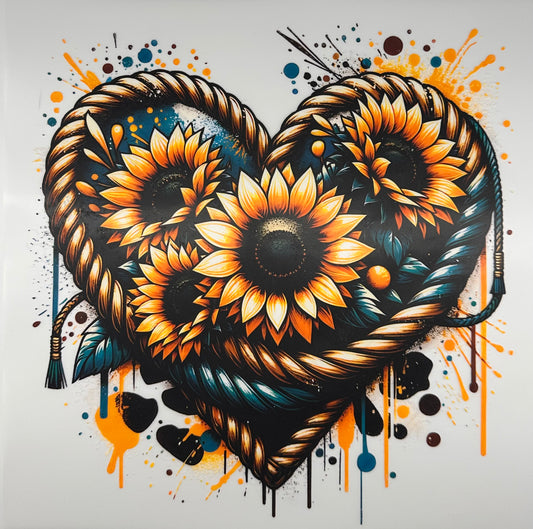Sunflower Rope Heart