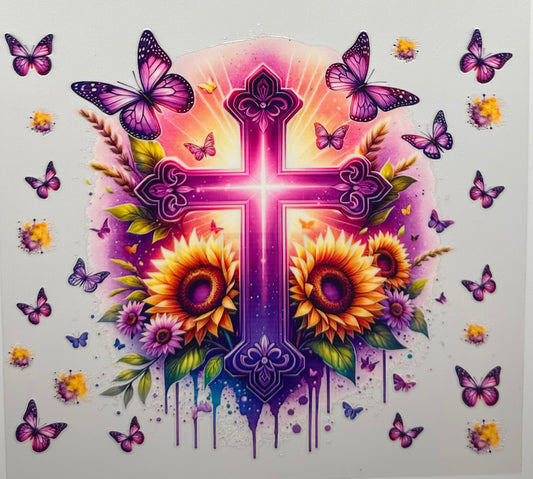 Purple Cross and Butterfly